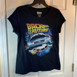 Back To The Future Women XXL 19 Juniors Top T-shirt Graphic Tee Short Sleeve Fun